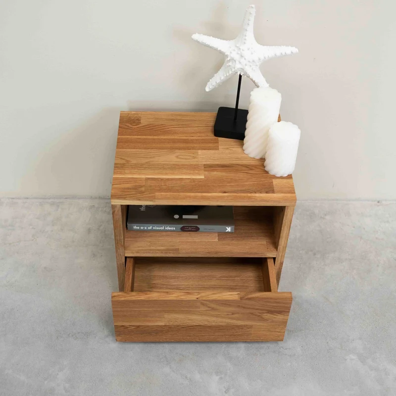 Table de chevet en bois massif de chêne Danemark 1 - NordicStory