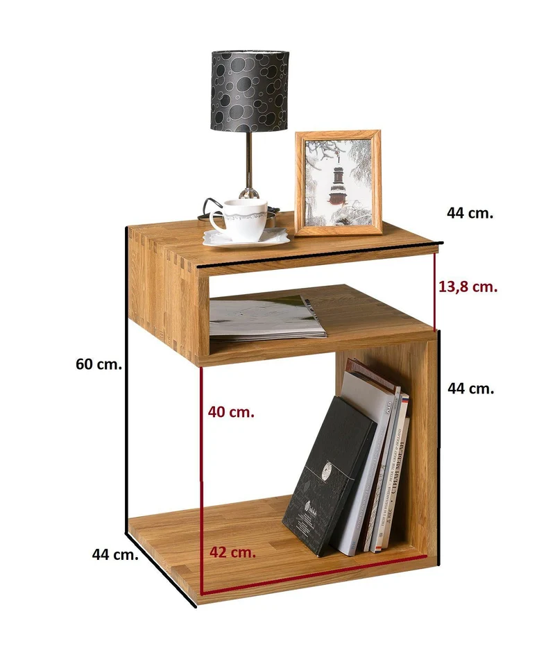 Table d’appoint en bois massif de chêne Sofi – NordicStory