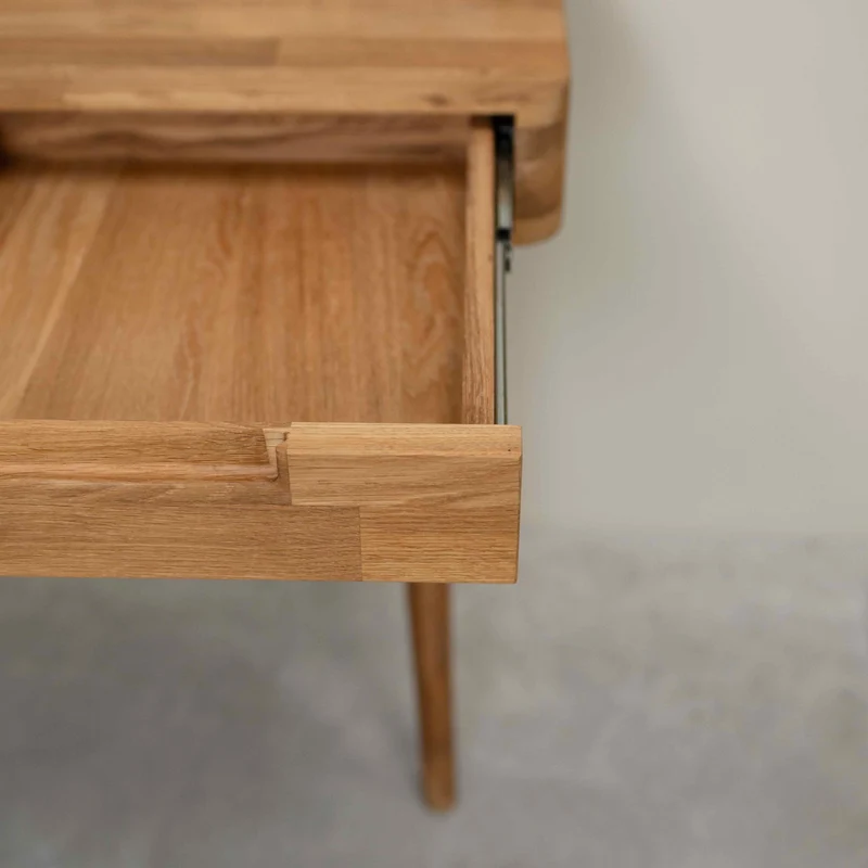 Bureau console en bois massif de chêne Escandi - NordicStory