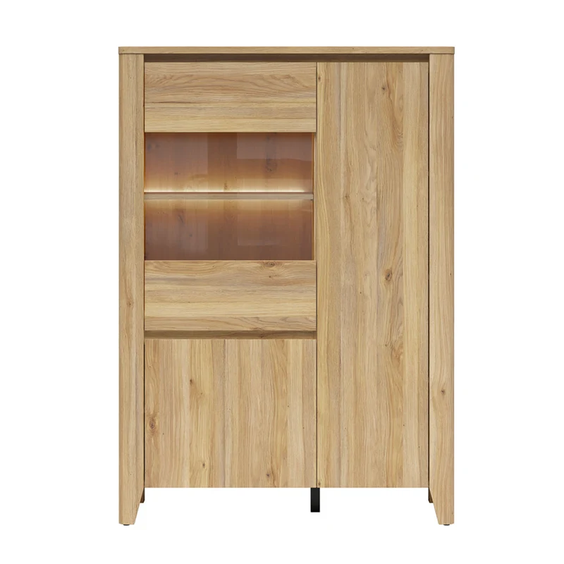 Vaisselier 3 portes LED inclus Samara Bois