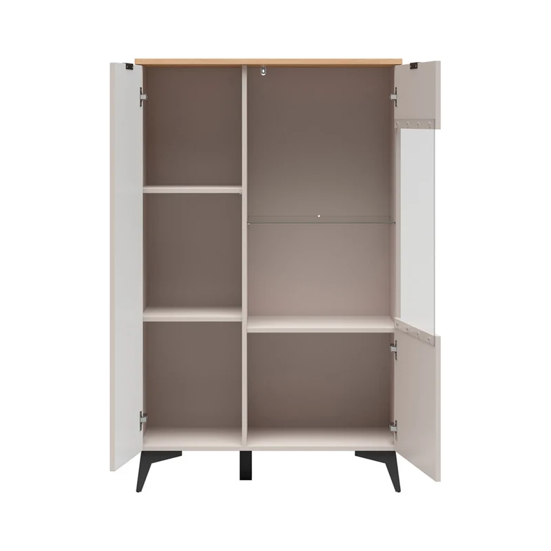 Vaisselier bas 2 portes Vicky Cachemire et Bois