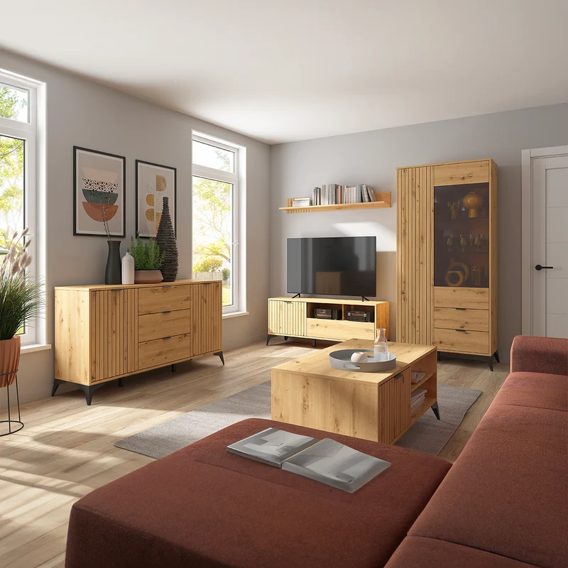 Buffet 2 portes 3 tiroirs 150 cm Mao Bois