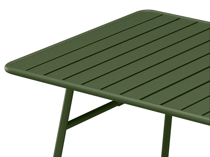 Table de jardin VENTE-UNIQUE Mirmande métal kaki 160cm