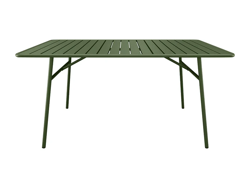 Table de jardin VENTE-UNIQUE Mirmande métal kaki 160cm