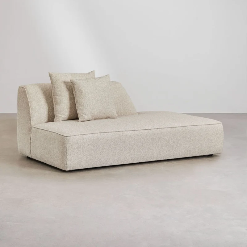 Méridienne droite SKLUM Cardea bouclé beige