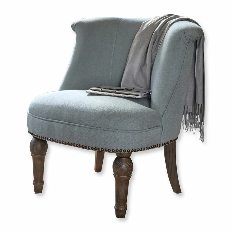 Lot de 2 fauteuils LOBERON Francet Bleu Marron