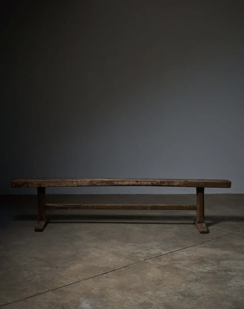 Spanish Trestle Bench in Solid Wood