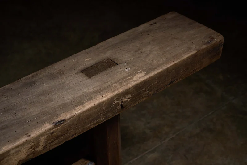 Spanish Trestle Bench in Solid Wood