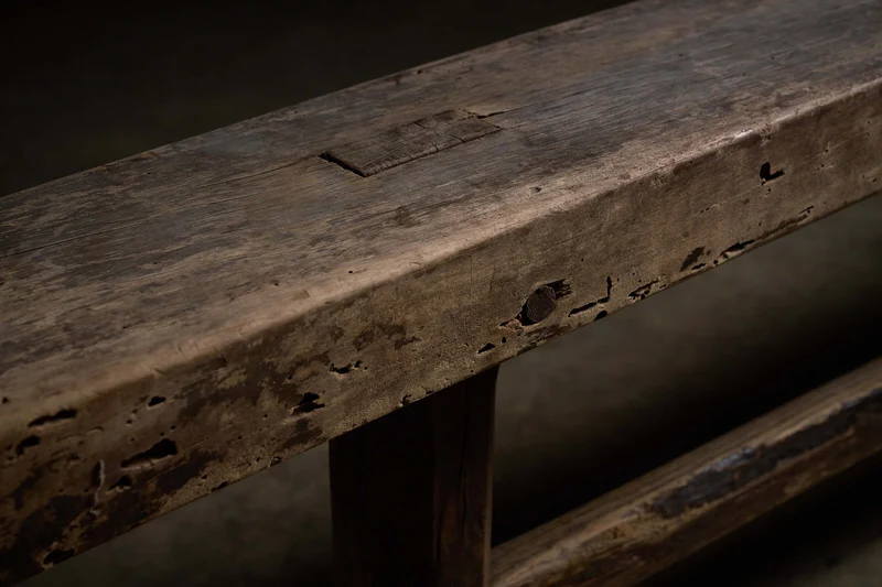 Spanish Trestle Bench in Solid Wood