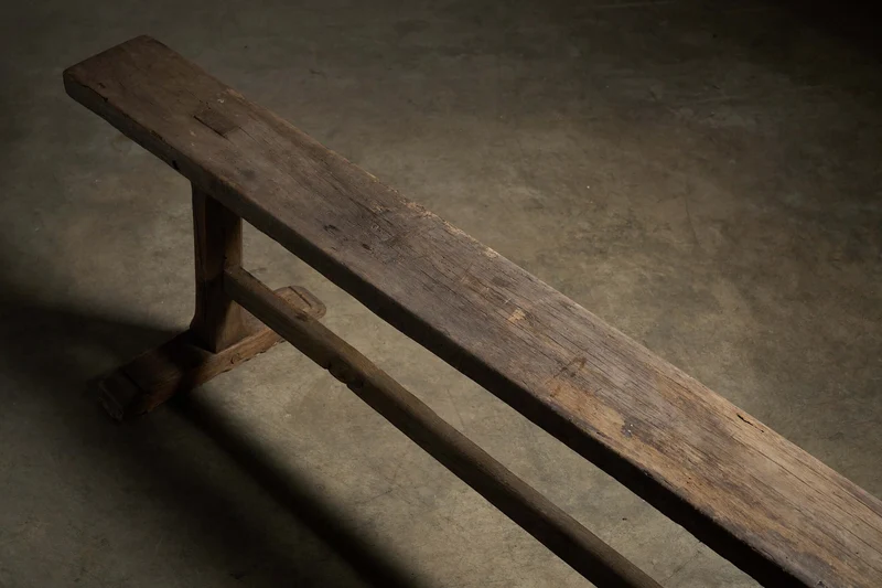 Spanish Trestle Bench in Solid Wood