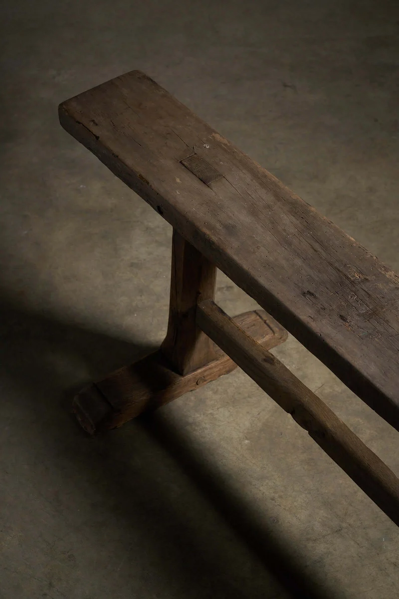 Spanish Trestle Bench in Solid Wood