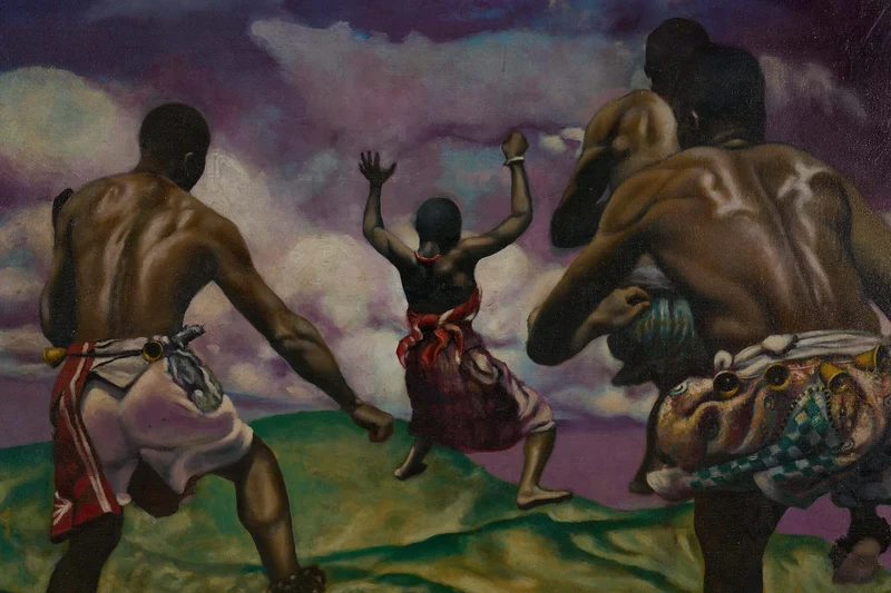 "Changing Winds," signed by the artist G. Nathan.