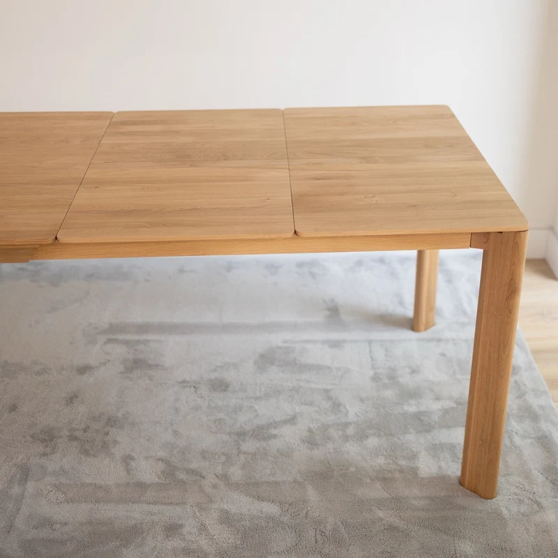 Table de salle à manger à rallonge en chêne massif DITA | VESKOR
