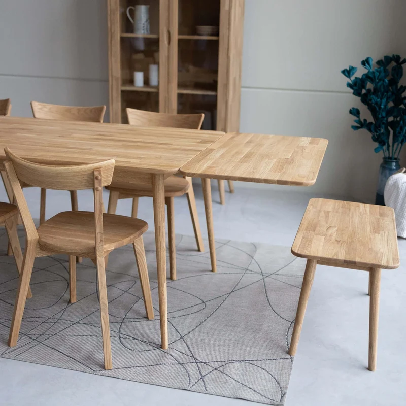 Table à manger extensible en chêne massif MALMO 2 | NordicStory
