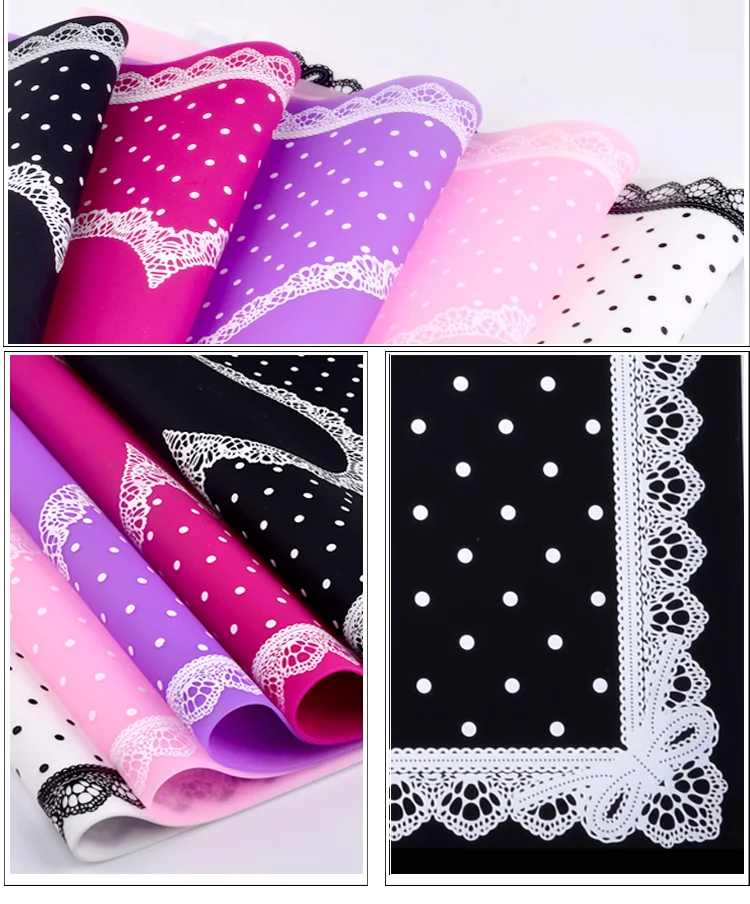Tapis de Table avec Design Original de Coeur Blanc en Silicone Plastique Style Dentelle