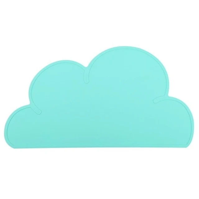 Set de Table Original Design de Nuage Uni Turquoise Verdâtre en Silicone Facile à nettoyer