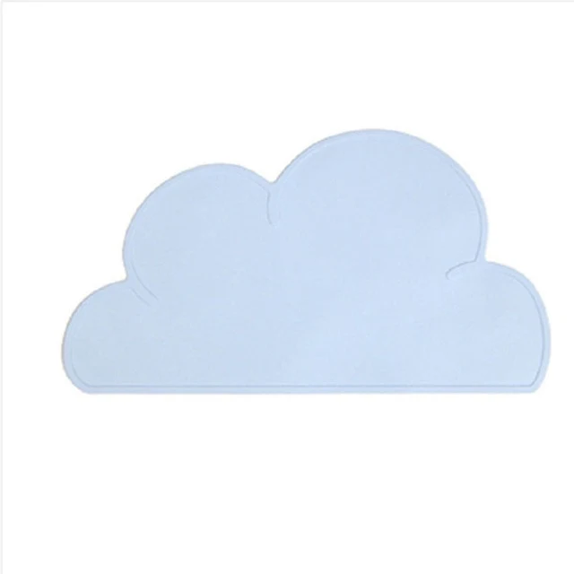 Set de Table Original Design de Nuage Uni Bleu Clair en Silicone Facile à nettoyer