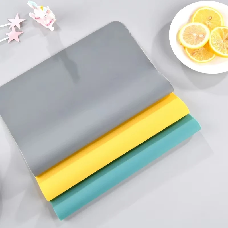 Set de Table Rectangulaire Uni Gris en Silicone Facile à nettoyer