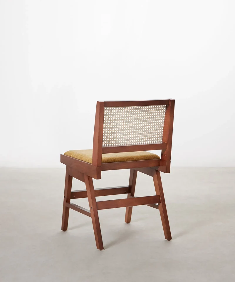 Silla de Comedor en Madera Tapizada Pauline