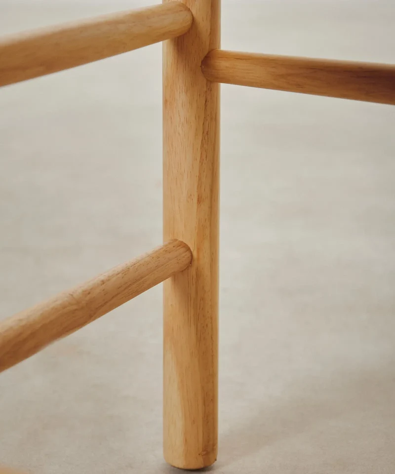 Silla de Comedor de Madera y Cuerda Trenzada Alba