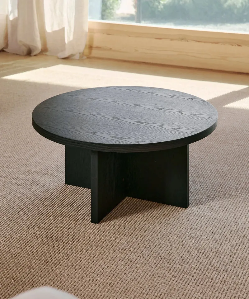 Mesa de Centro Redonda en Madera Takaya (80 cm)
