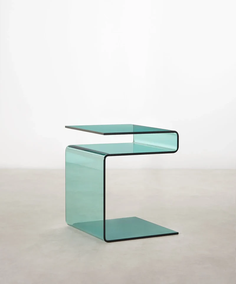 Mesa Auxiliar de Cristal Templado Saura
