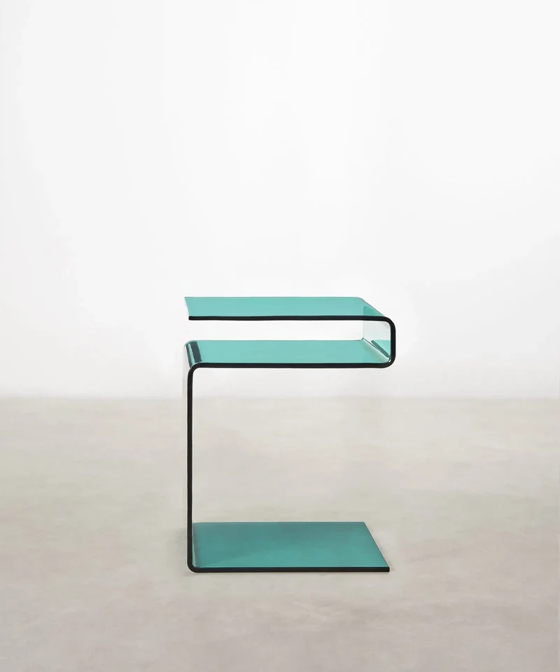 Mesa Auxiliar de Cristal Templado Saura