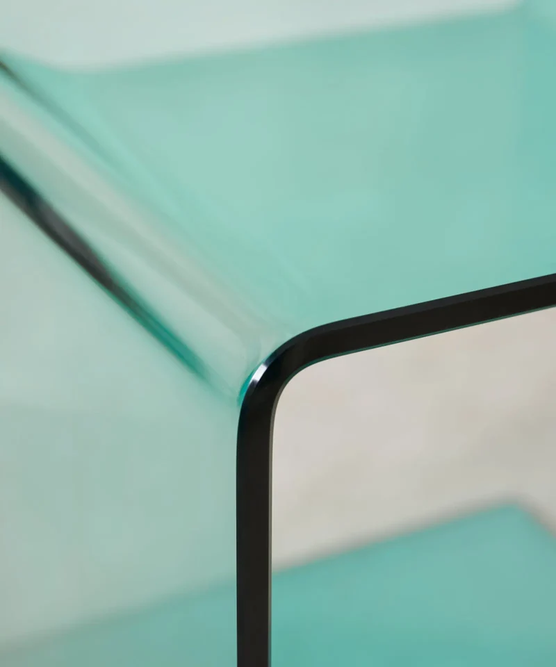 Mesa Auxiliar de Cristal Templado Saura