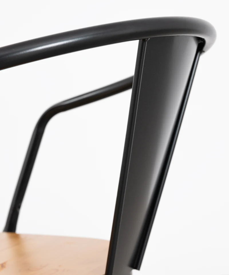 Silla de Comedor de Metal y Madera Tolik Wood