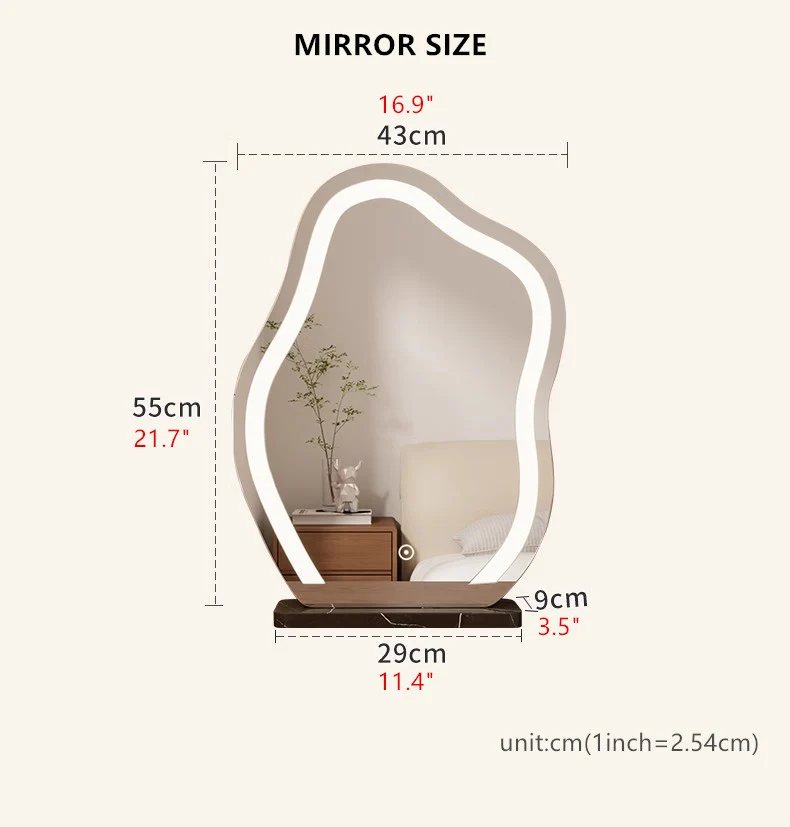 Coiffeuse extensible de luxe légère avec commode d'appoint à 8 tiroirs
