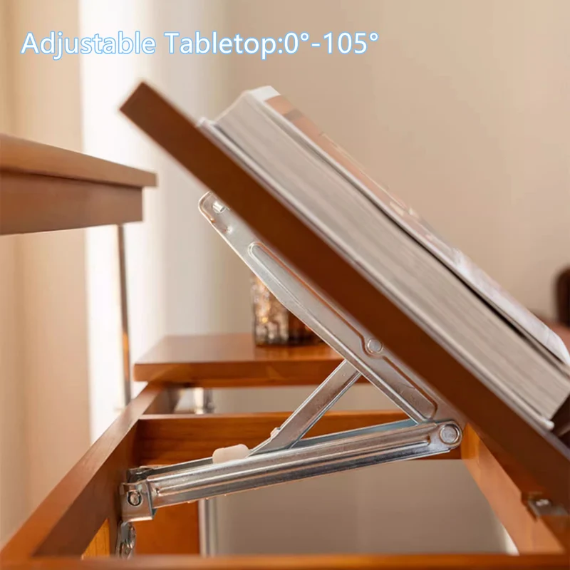 Bureau relevable et réglable avec roulettes universelles
