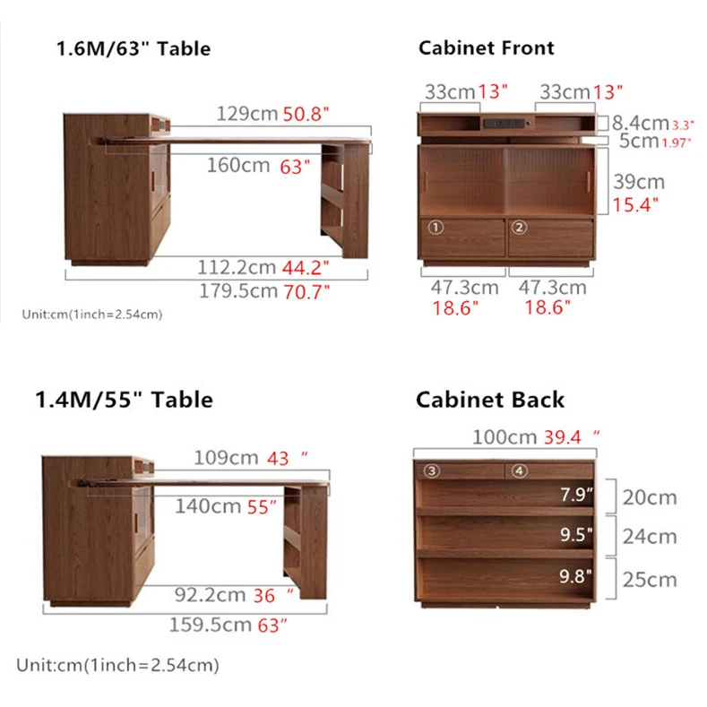 Table îlot pivotante élégante