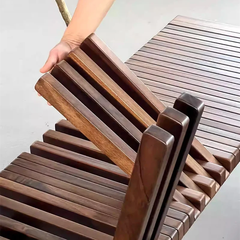 Banc en bois pliable créatif