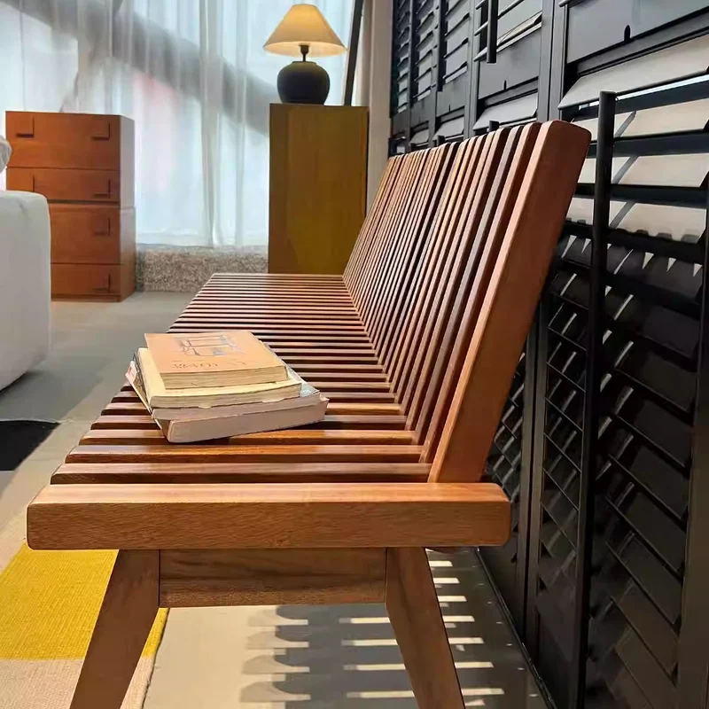 Banc en bois pliable créatif