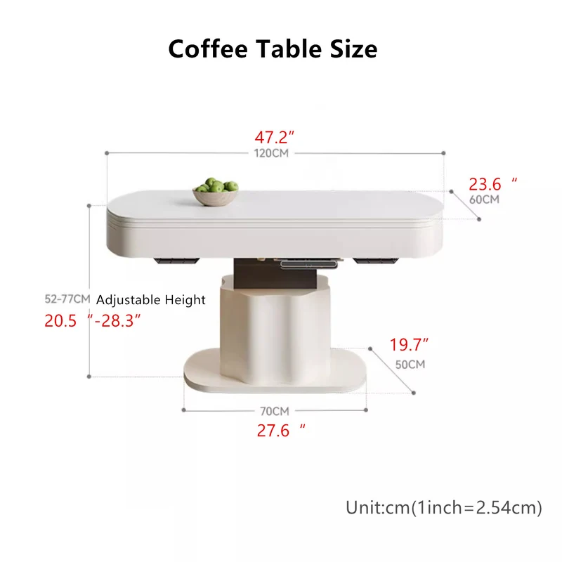 Table basse relevable et extensible