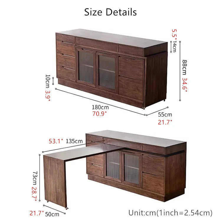 Buffet polyvalent avec plateau rotatif