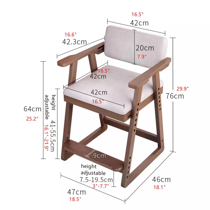 Chaise haute réglable pour les tout-petits et les adolescents