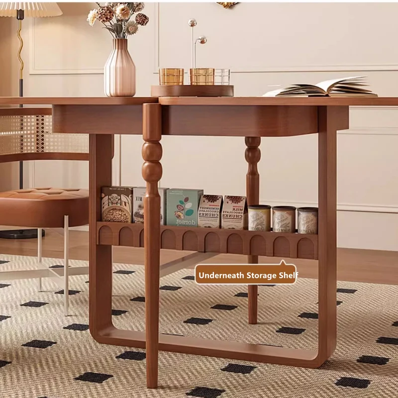 Table de salle à manger extensible en bois massif avec 4 chaises
