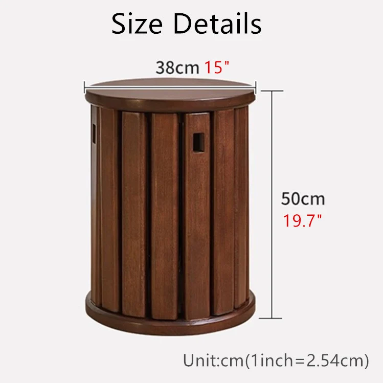 Tabourets 4 en 1 en bois massif