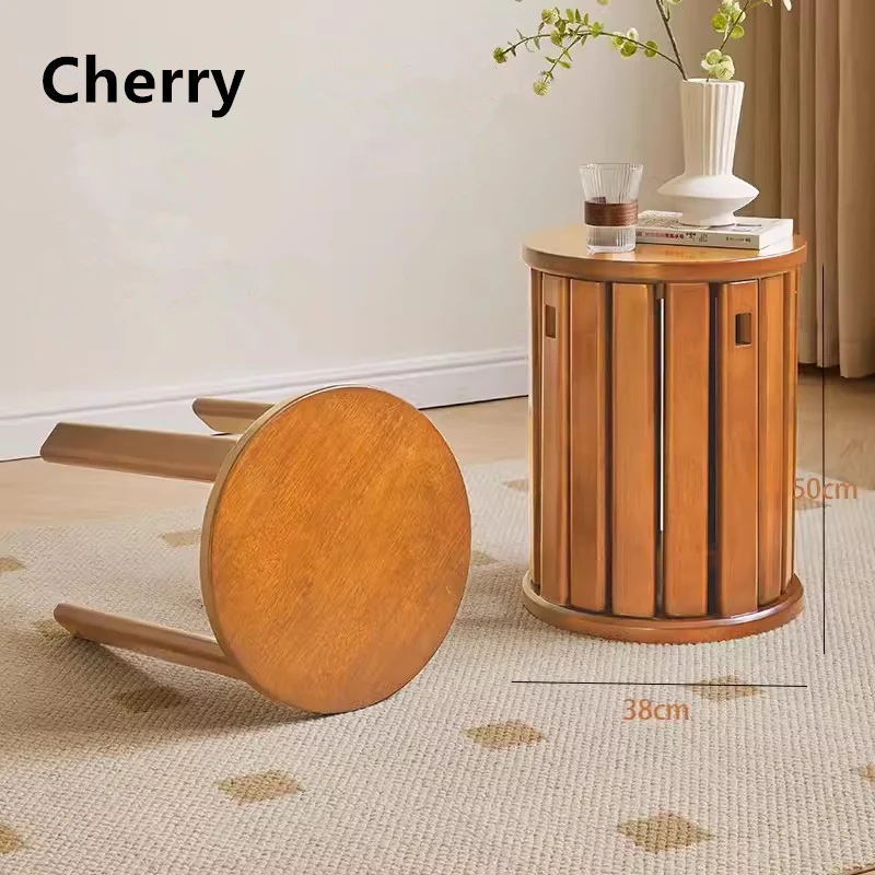 Tabourets 4 en 1 en bois massif