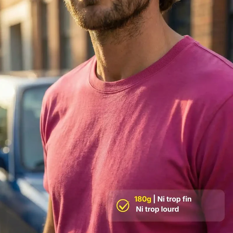 T-shirt Homme Rose Fuchsia | Levant