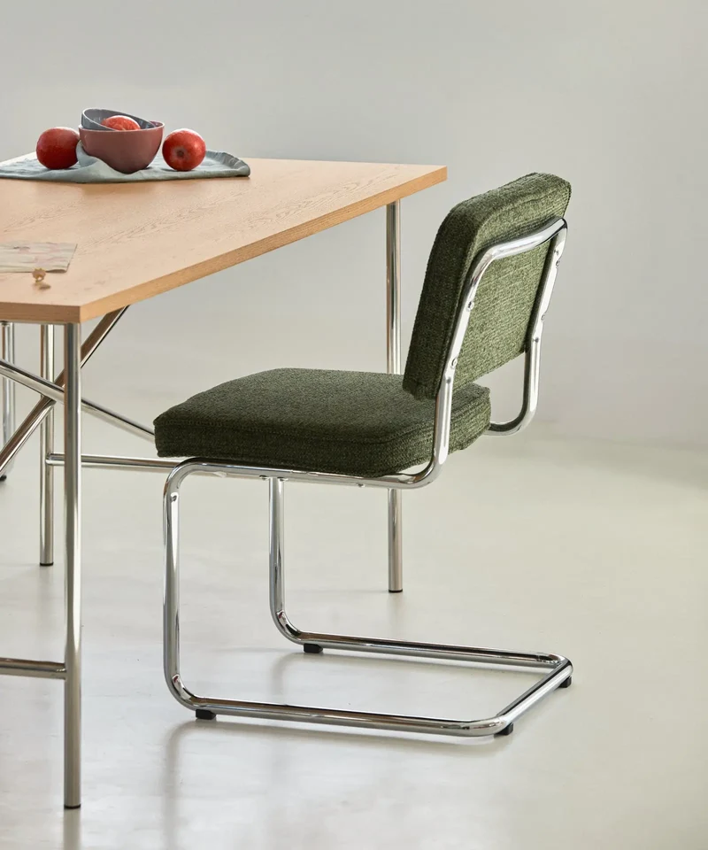 Silla de Comedor Tela y Metal Anela