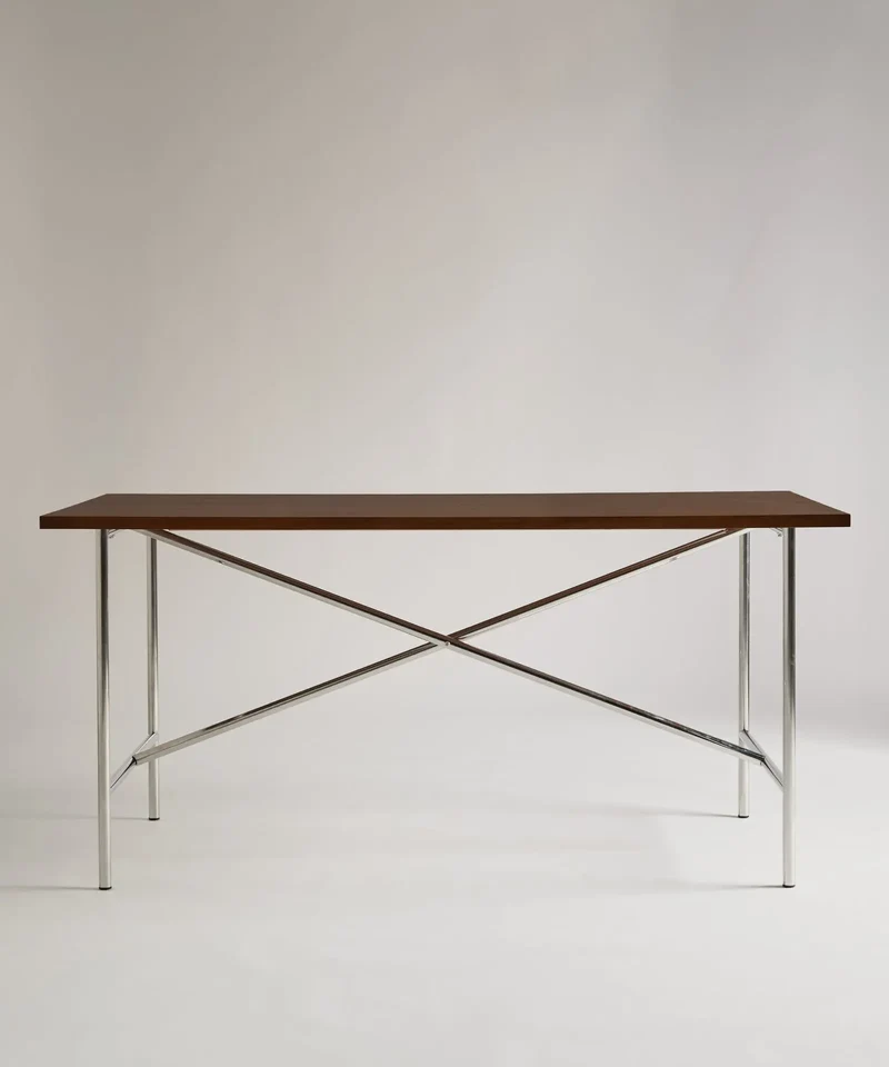 Mesa de Comedor Rectangular en Madera y Metal Minel (160x80cm)