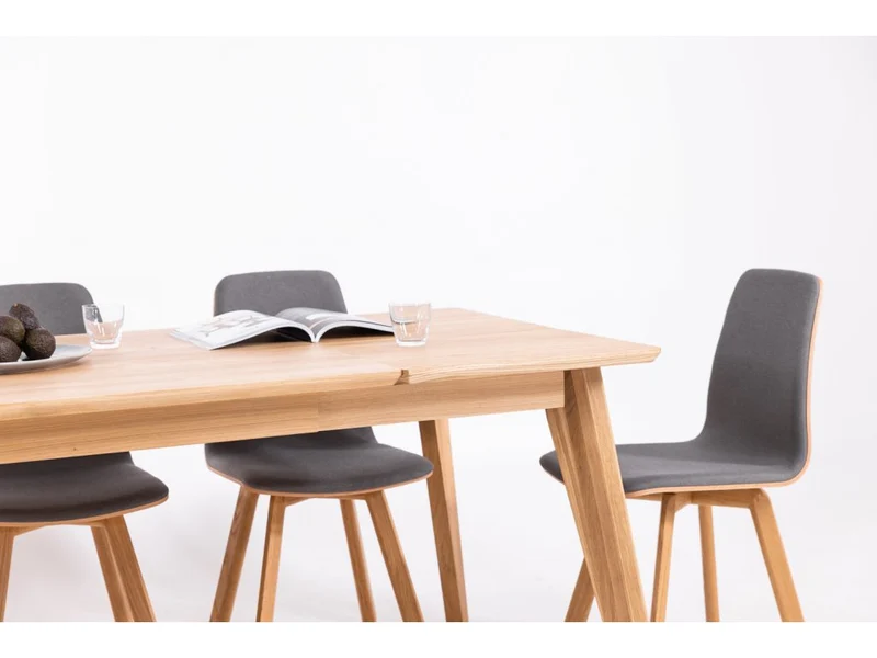 Table de salle à manger extensible en chêne massif avec 2 rallonges KAMBIO 2 - VESKOR