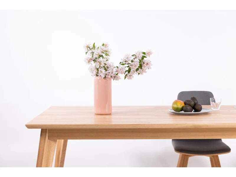 Table de salle à manger extensible en chêne massif avec 2 rallonges KAMBIO 2 - VESKOR