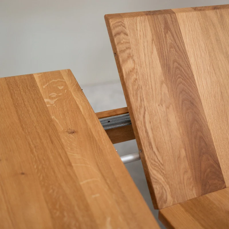 Table à manger extensible en bois massif de chêne Genève - NordicStory