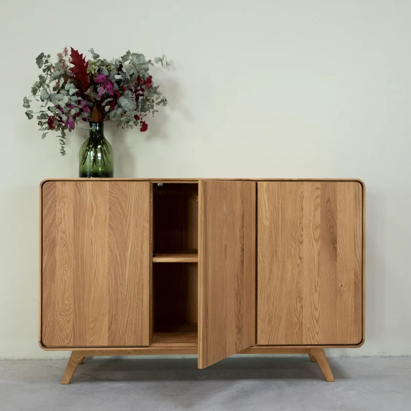 Buffet 3 portes en bois massif de chêne Genève 2 - NordicStory