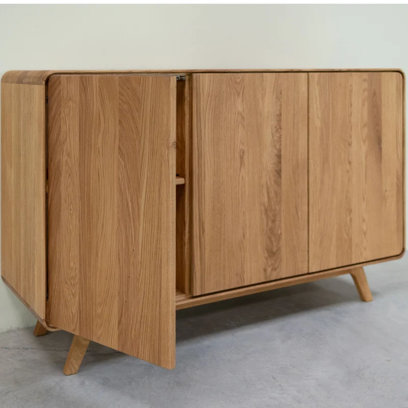 Buffet 3 portes en bois massif de chêne Genève 2 - NordicStory
