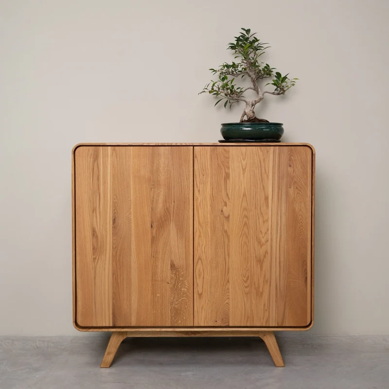 Buffet 2 portes en bois massif de chêne Genève 2 - NordicStory
