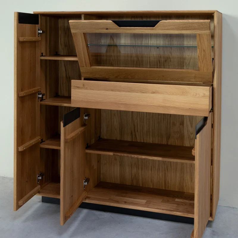 Vitrine en bois massif de chêne Bremen 3 - NordicStory